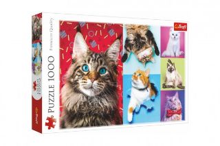 Obrázek z Puzzle Šťastné kočky 1000 dílků 68,3x48cm v krabici 